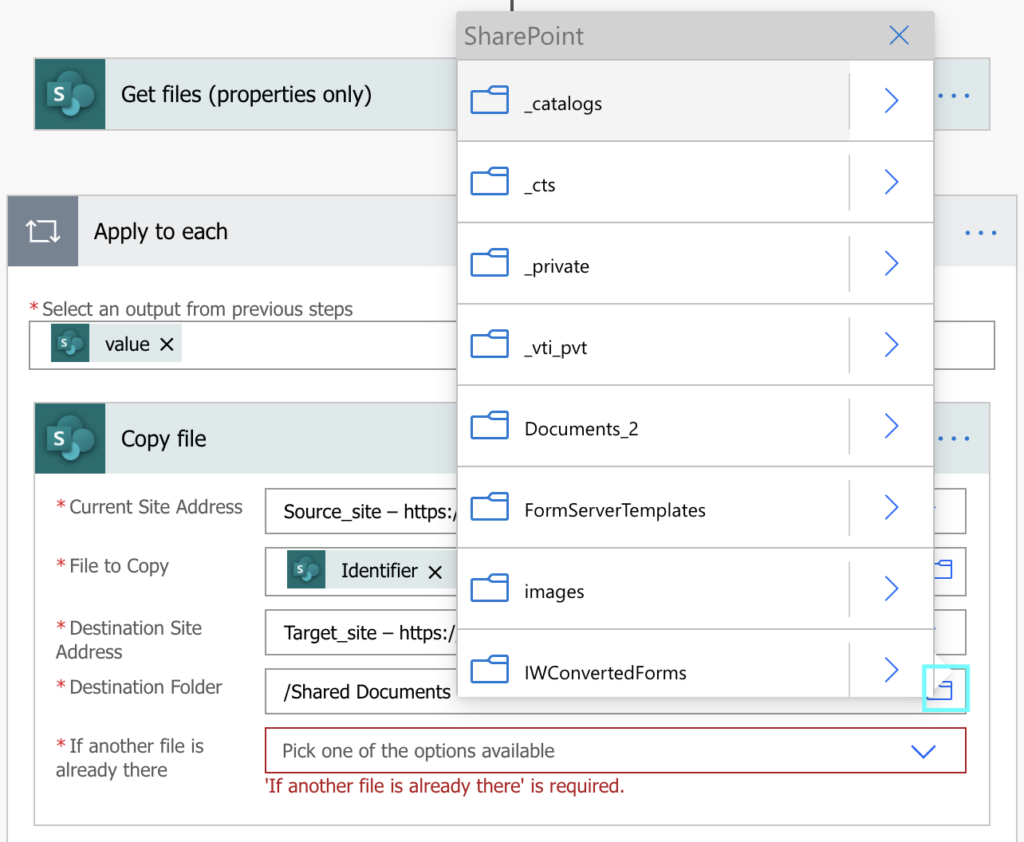 copy files power automate