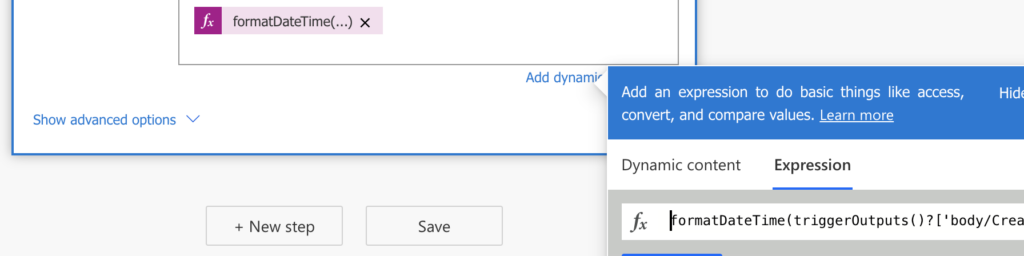 Power Automate Current Date Time Format