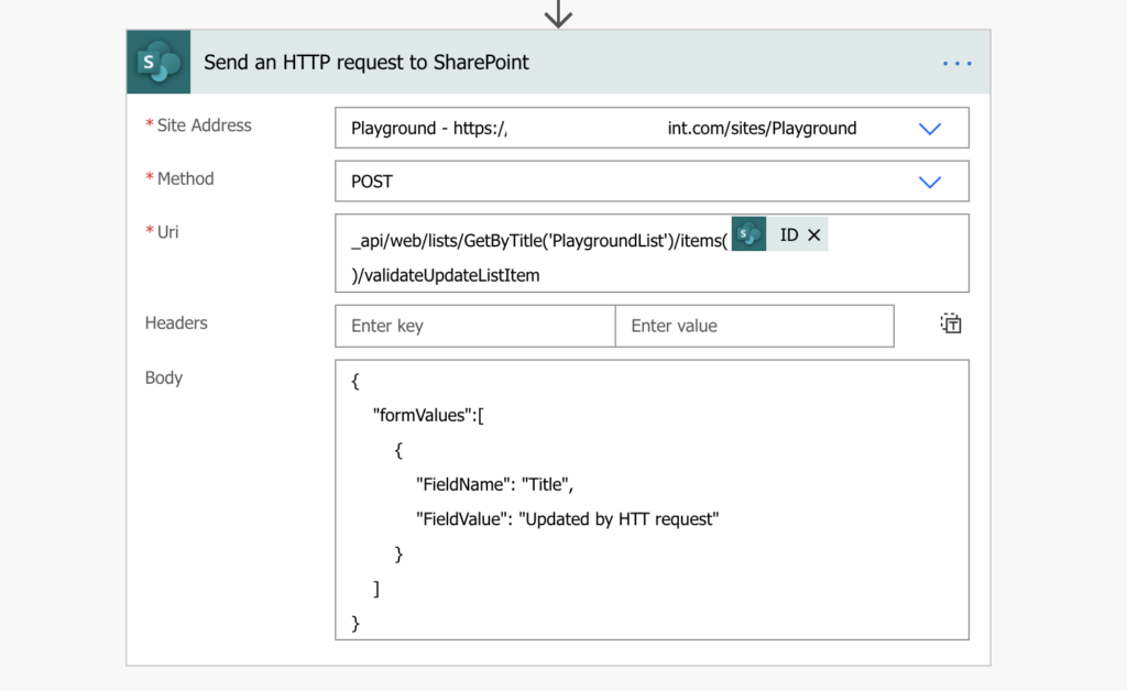 power automate update single column