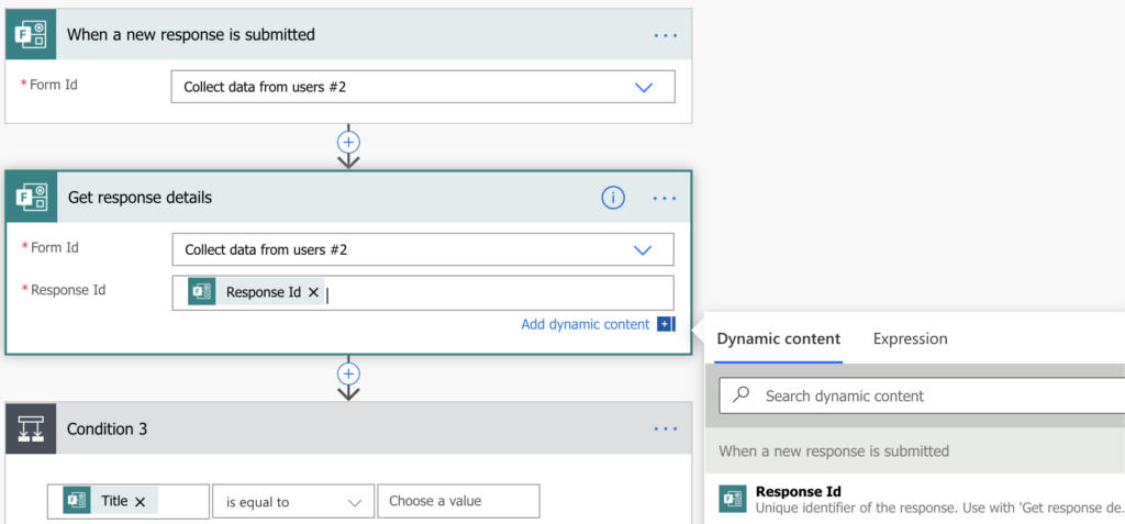 Forms response details