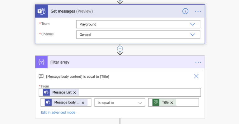 Using Power Automate to reply to Teams message