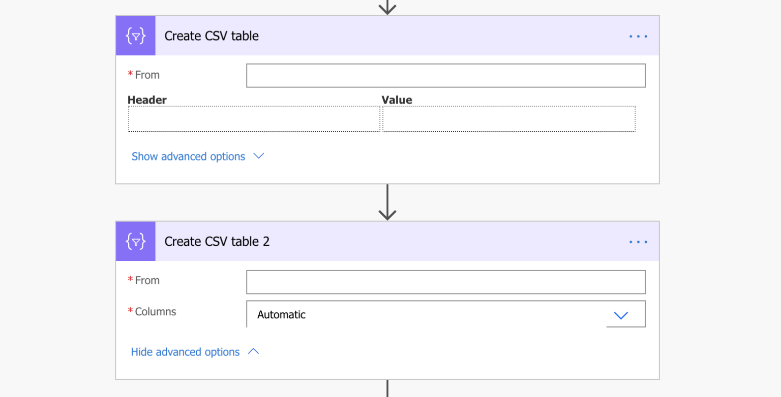 power automate export sharepoint list to csv
