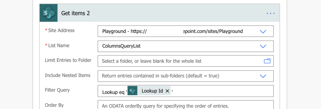 Power Automate filter query on lookup column