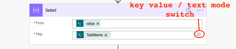 Select task name