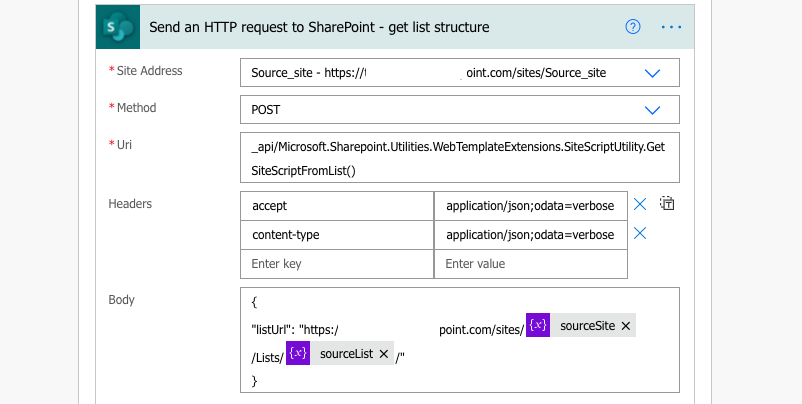 Power Automate get SharePoint list schema