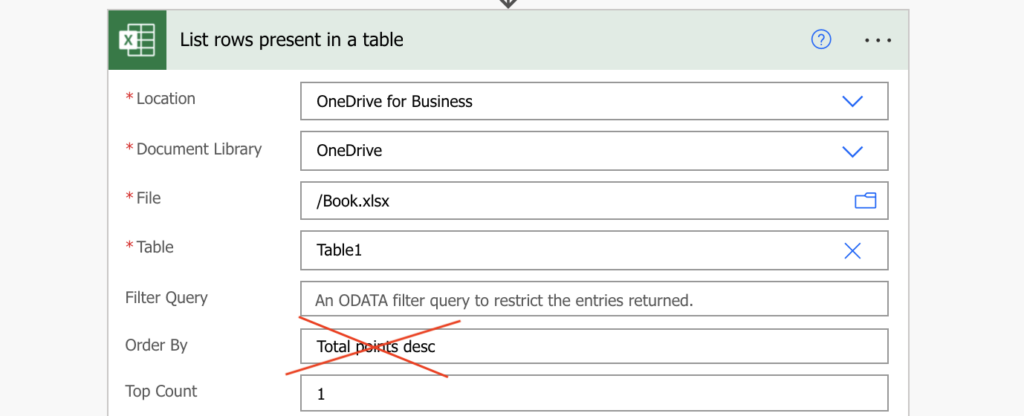 Power Automate Excel highest value