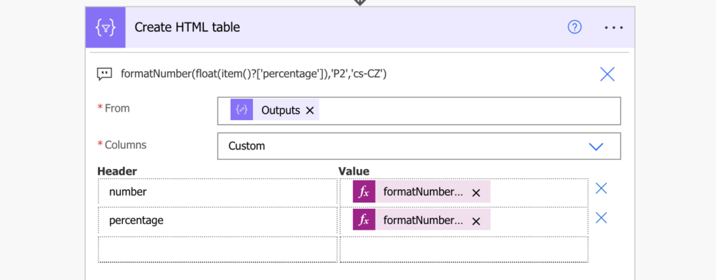 Power Automate format numbers