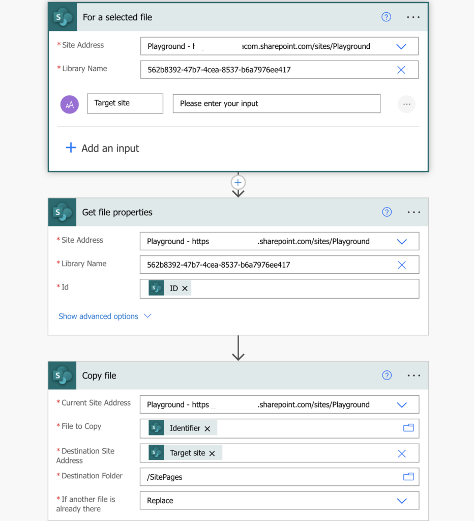 Power Automate copy SharePoint page