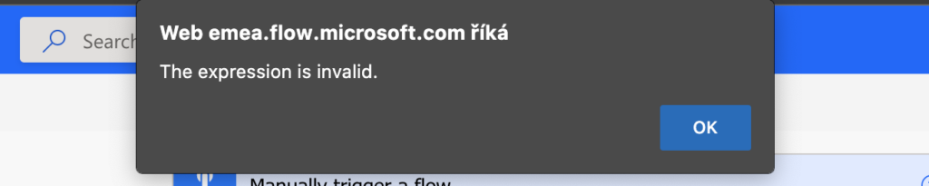 Power Automate invalid expression