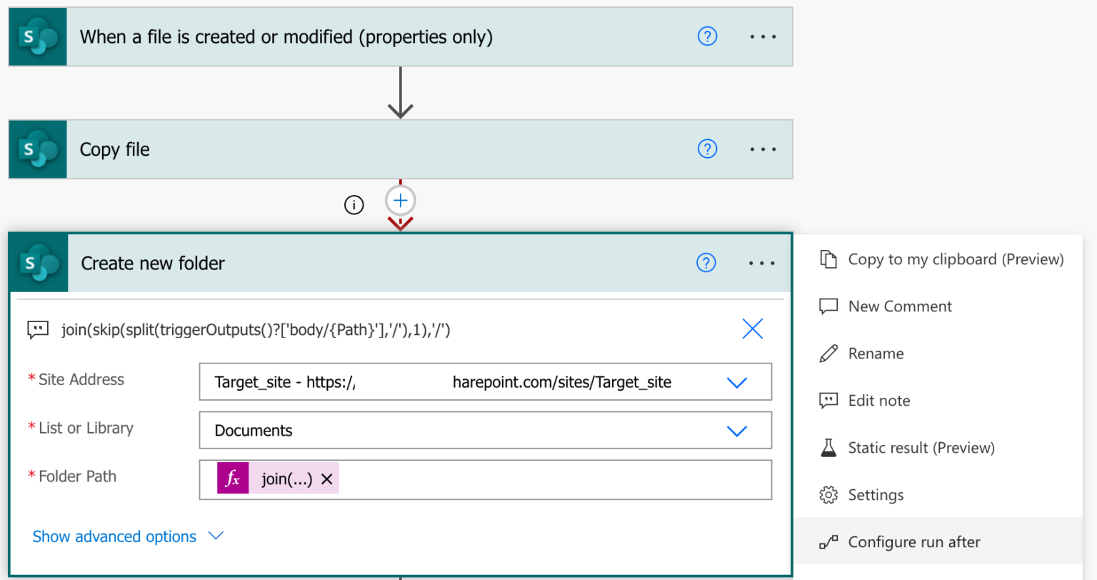 Synchronise SharePoint libraries with folder structure in Power Automate