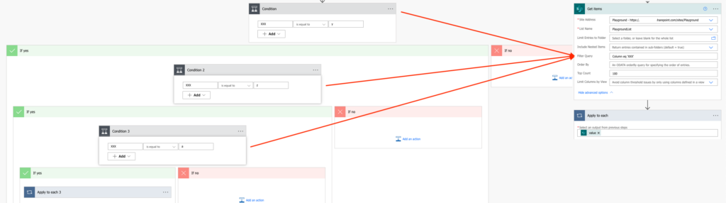 Power Automate nesting limit error