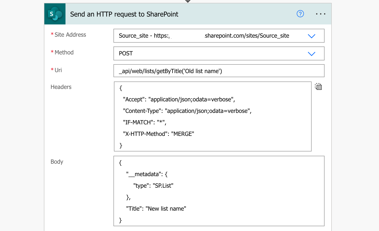 How to rename SharePoint list(s) using Power Automate flow