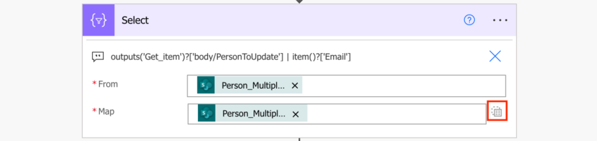 How to select specific values from an array in Power Automate