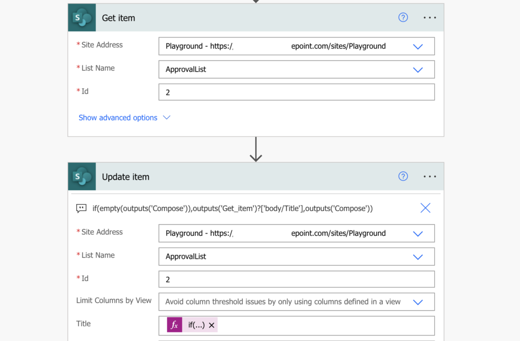 Power Automate SharePoint update only if value