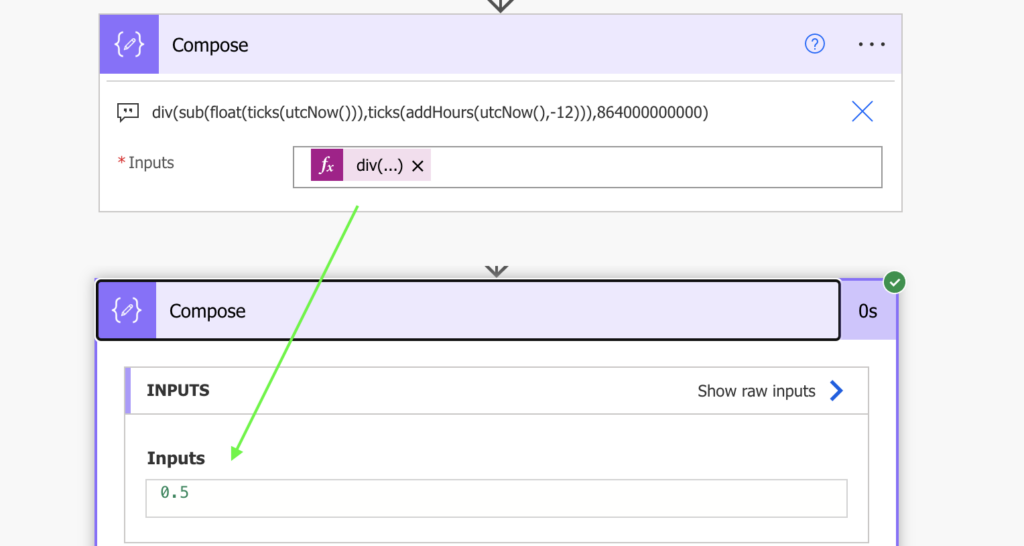 Power Automate dividing numbers decimal