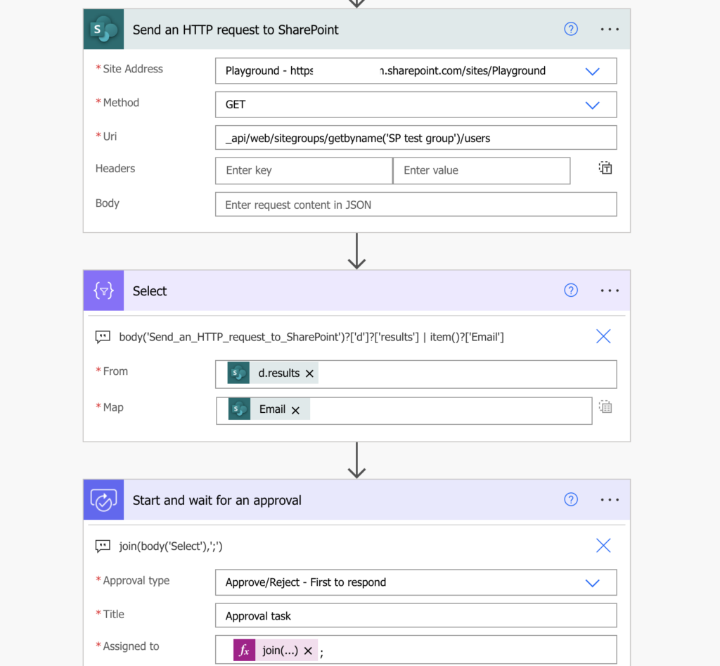 Power Automate approval SharePoint group