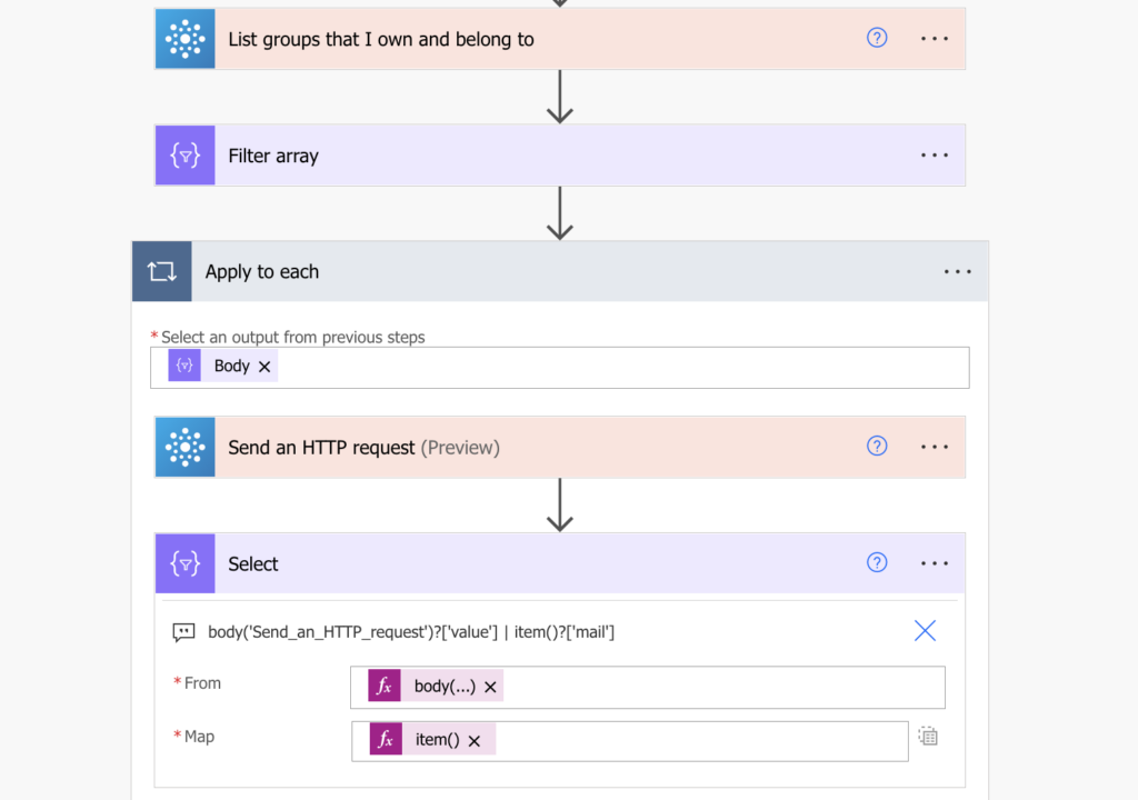 Power Automate get group owners