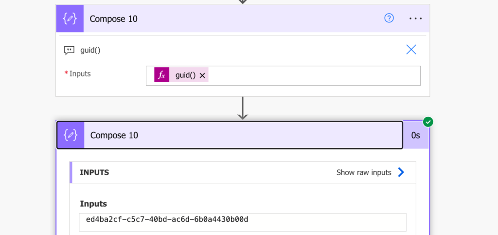 Power Automate create unique identifier