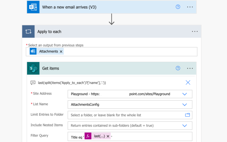 power automate email to sharepoint folder