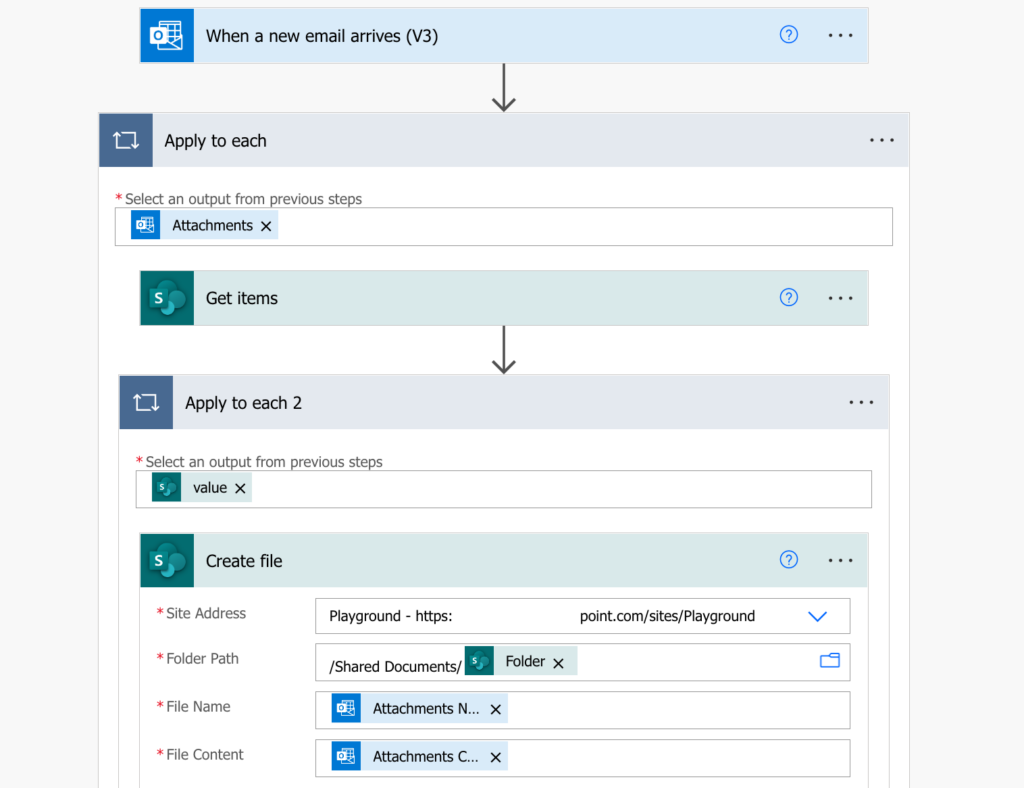 Save Email Attachment To A Specific SharePoint Folder Power Automate 