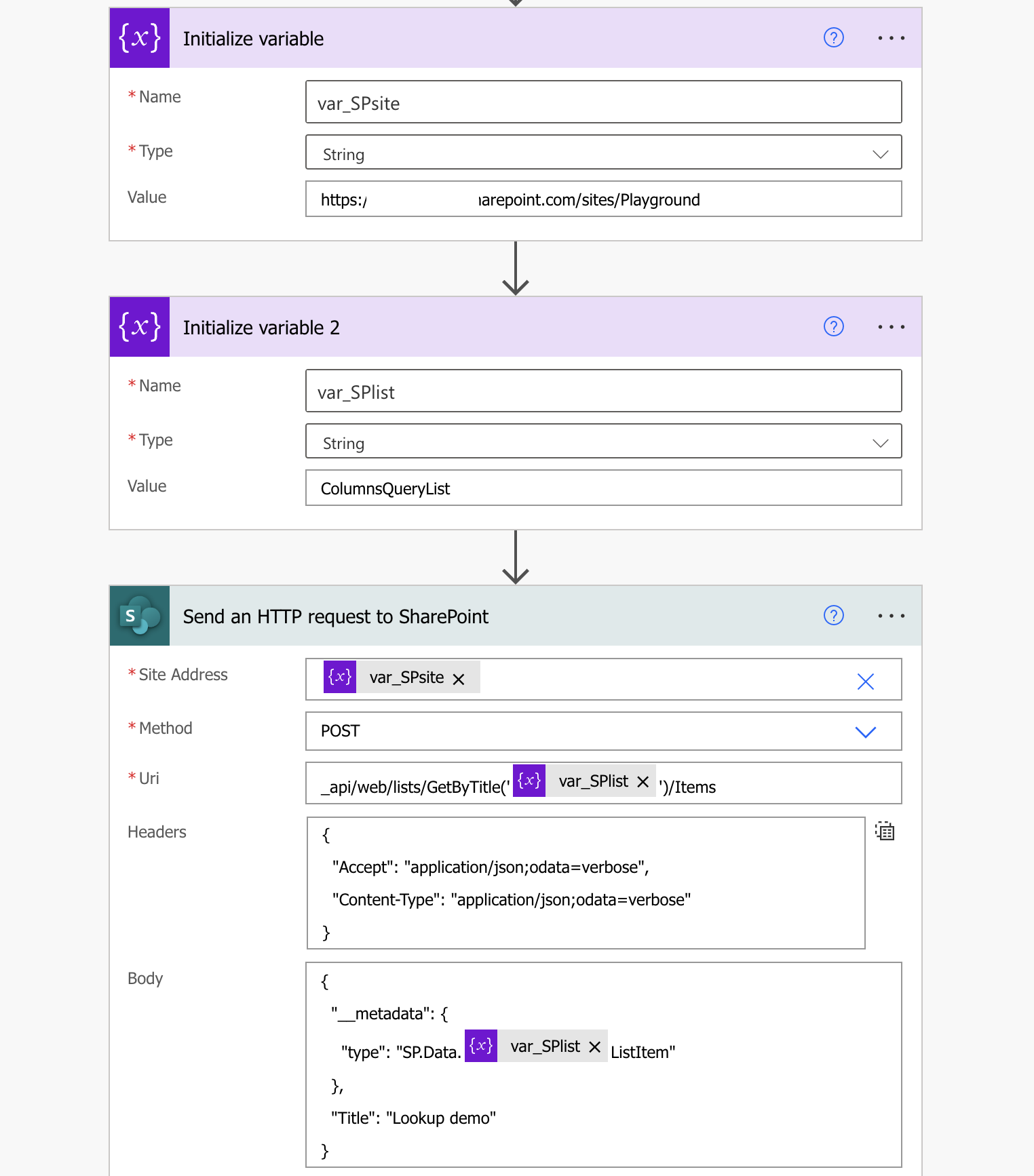 create-item-with-lookup-column-in-a-dynamic-list-power-automate