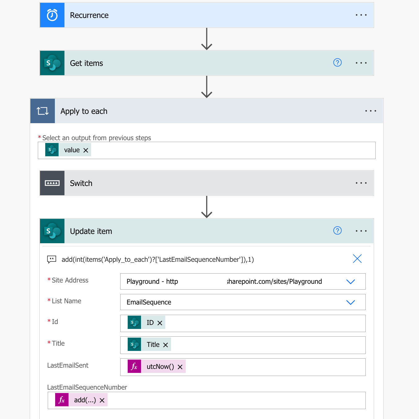 How to send an email sequence using Power Automate flow