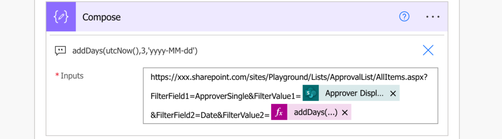 Power Automate SharePoint pre-filtered