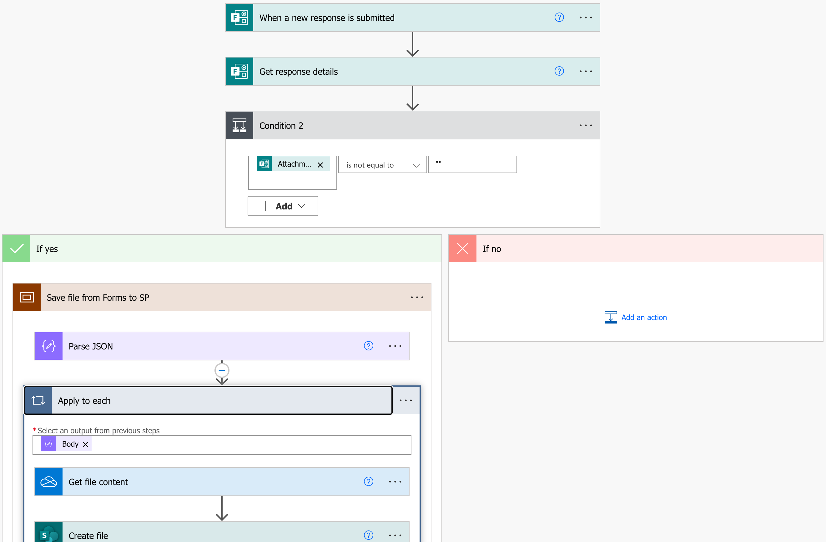 How To Handle MS Forms With No Attachments In Power Automate