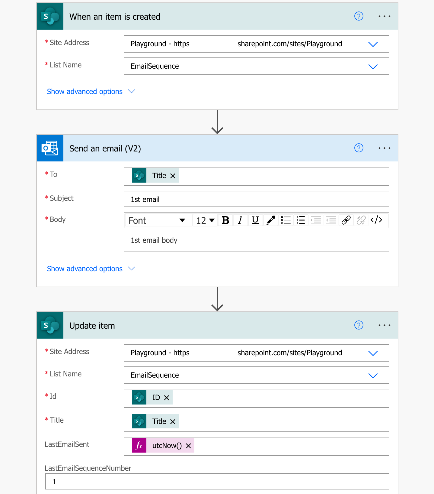 power automate flow send email to distribution list