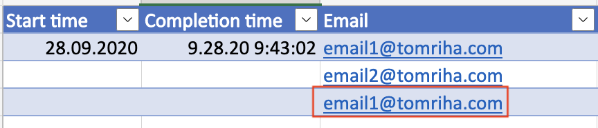 Power Automate Excel update multiple rows