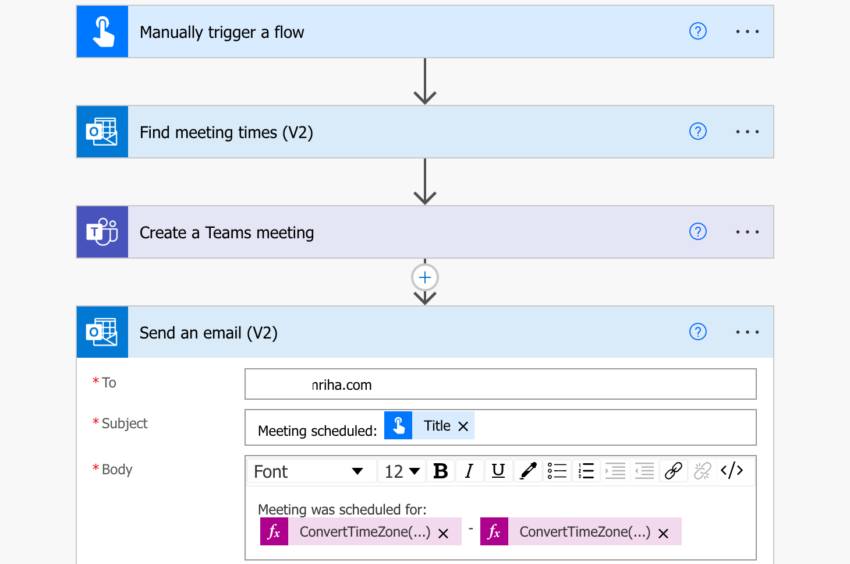 How to schedule Teams meeting with Power Automate flow