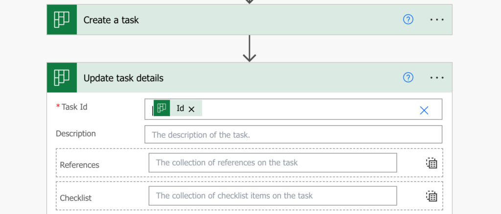 Power Automate create tasks