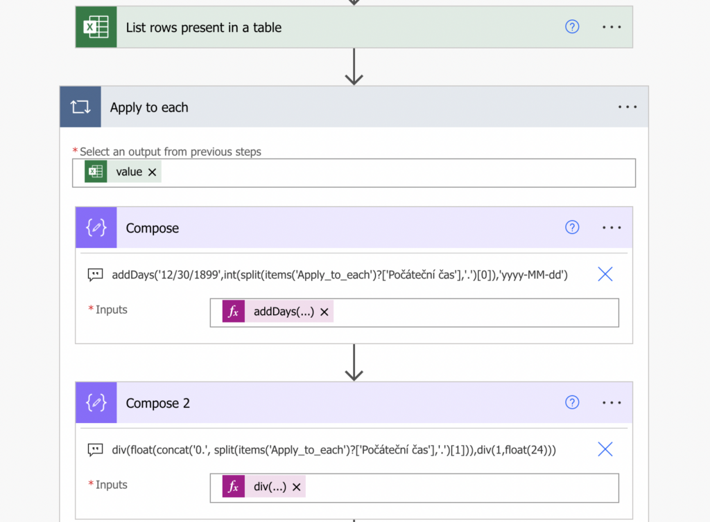 Power Automate Excel get date