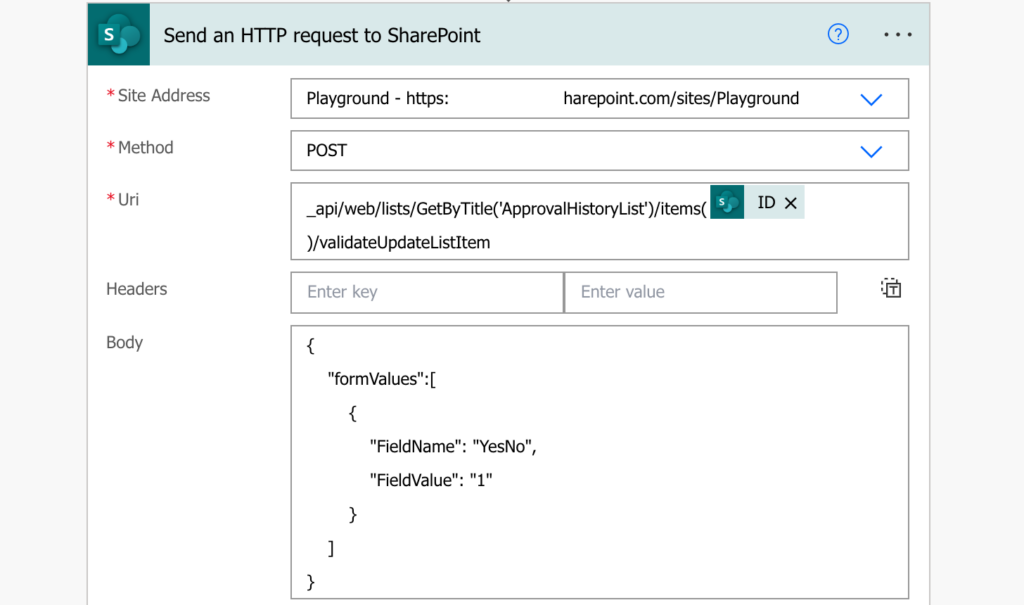 update Yes/No SharePoint Power Automate