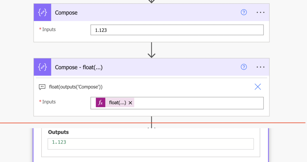 Power Automate condition false numbers