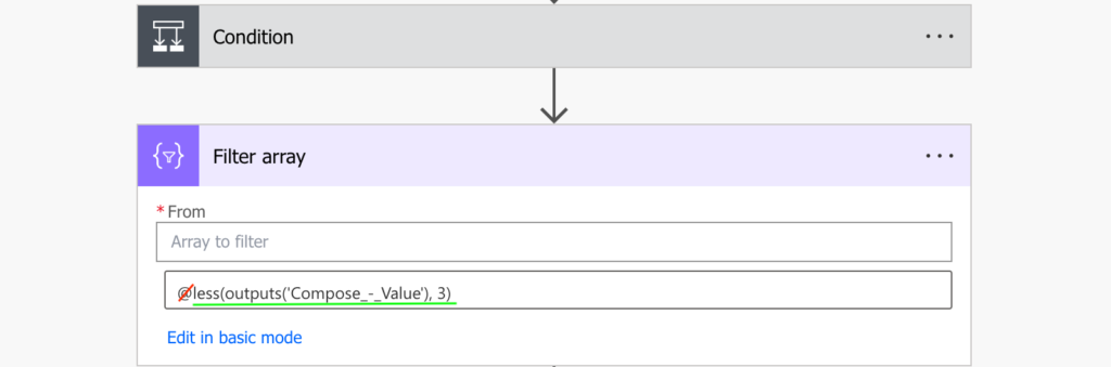 Power Automate condition if expression