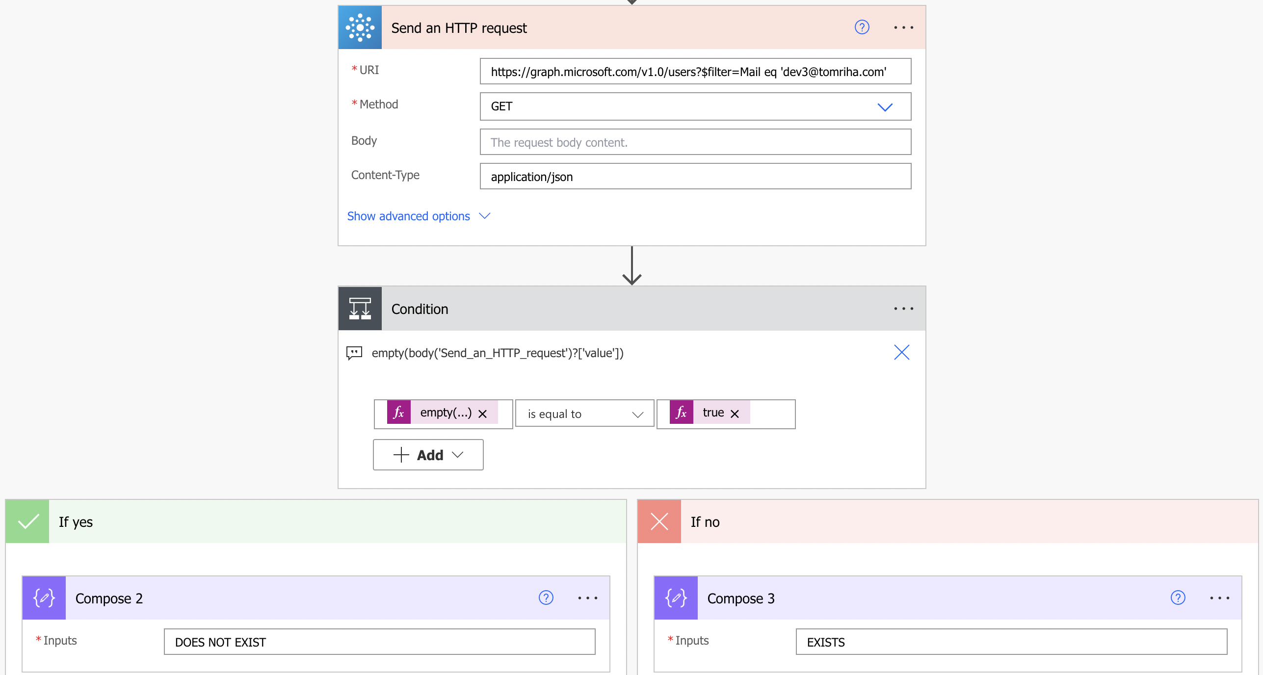 Check Whether User Exists In AAD With Power Automate