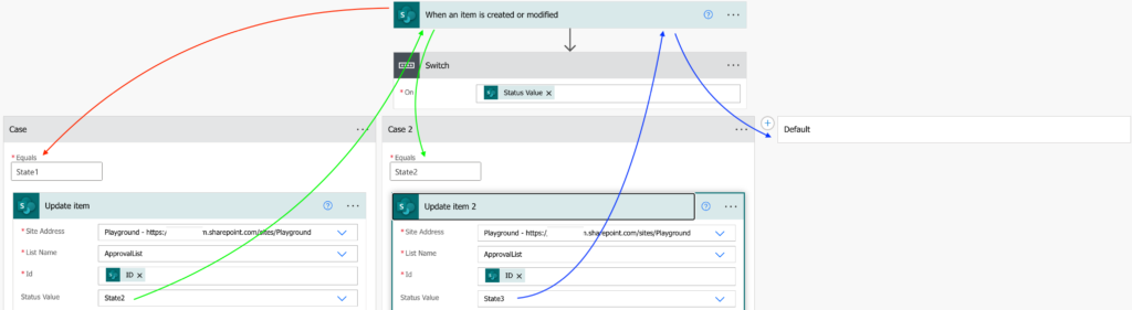 Power Automate state machine