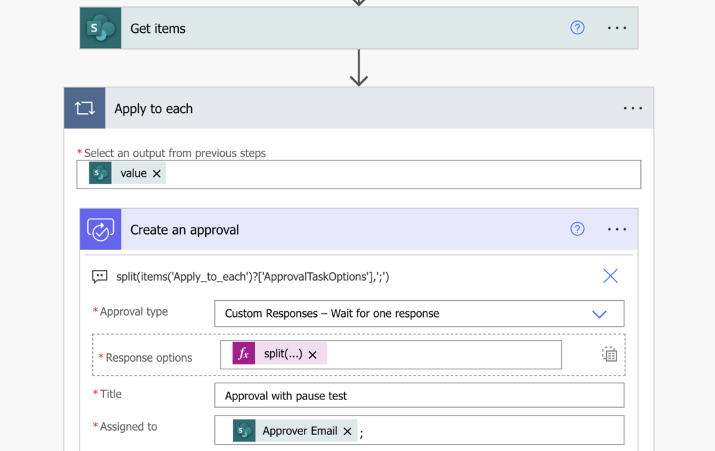 Power Automate approval various responses