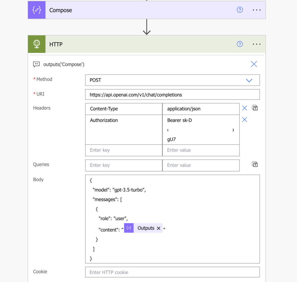 use ChatGPT Power Automate