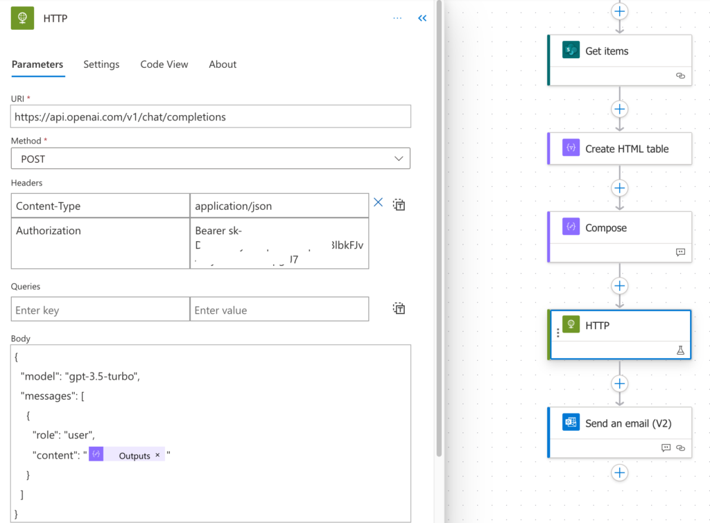 Power Automate invert html table