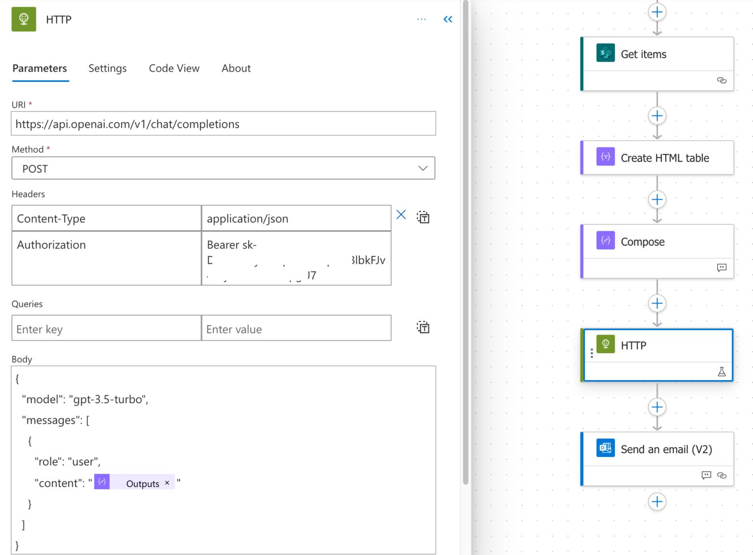 How to invert HTML table rows/columns in Power Automate