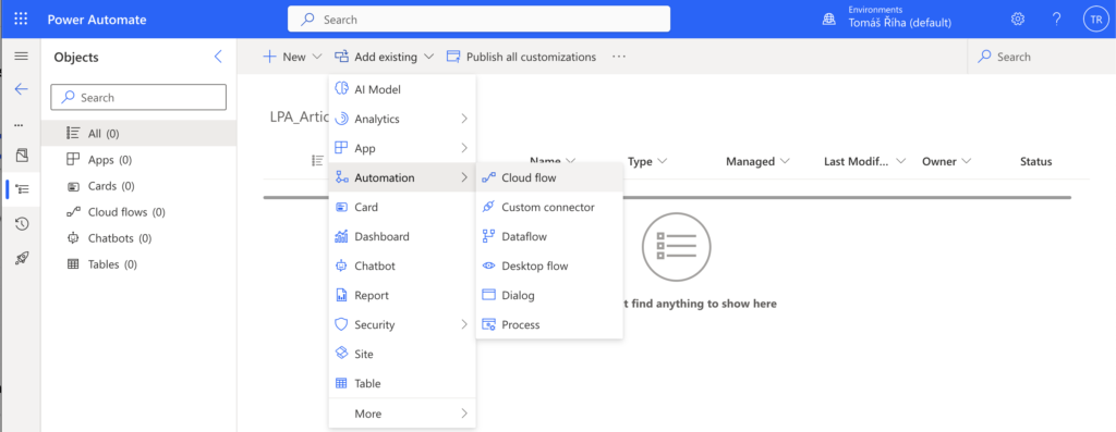 Power Automate organise flows