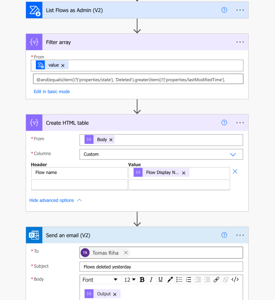 Power Automate restore deleted flow