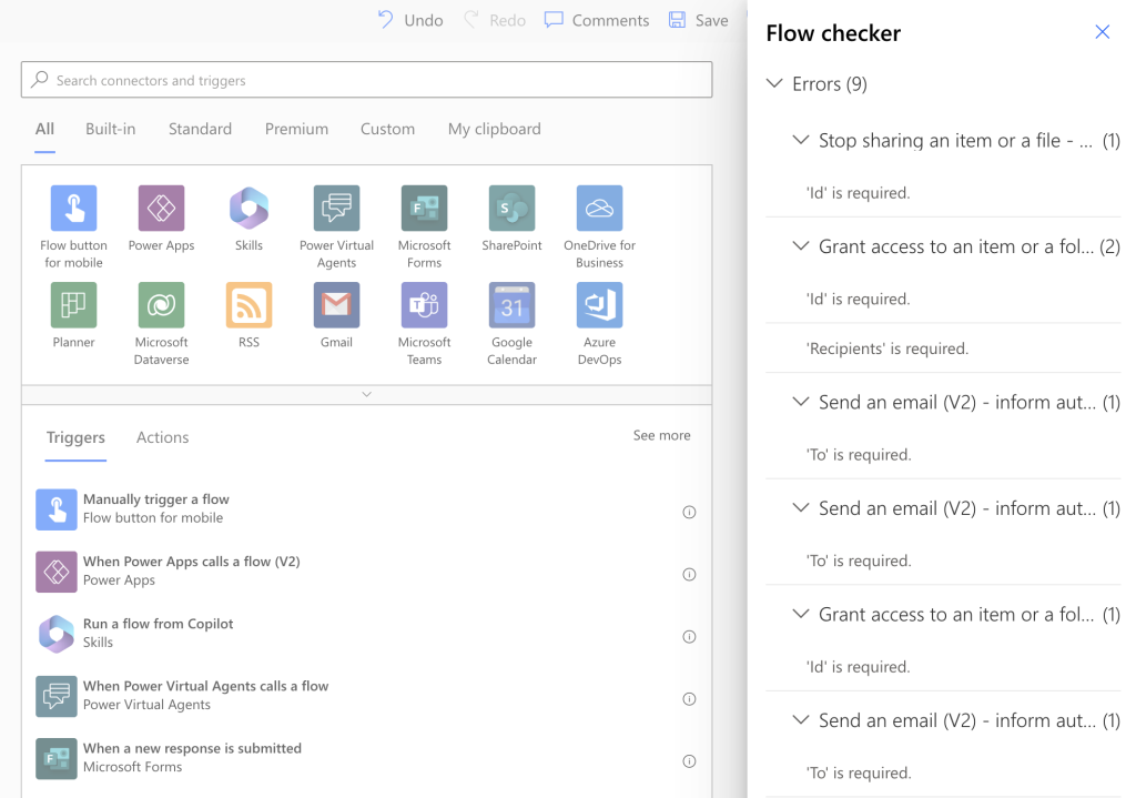 Power Automate change trigger breaking flow