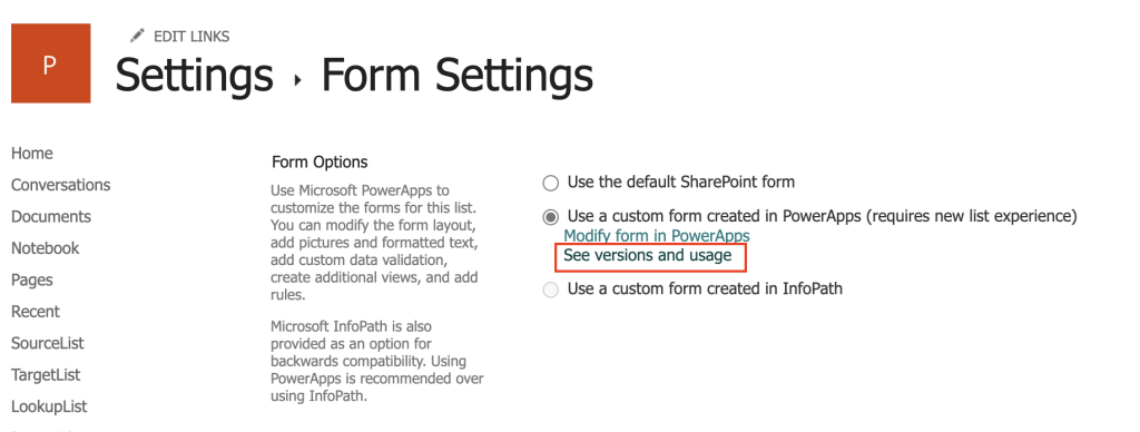 PowerApps SharePoint form another list