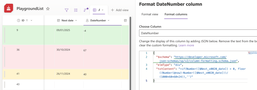 sharepoint json formatting date empty