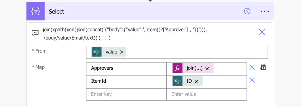 Power Automate select multiple