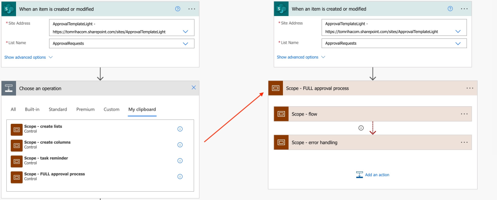 Power Automate approval process template