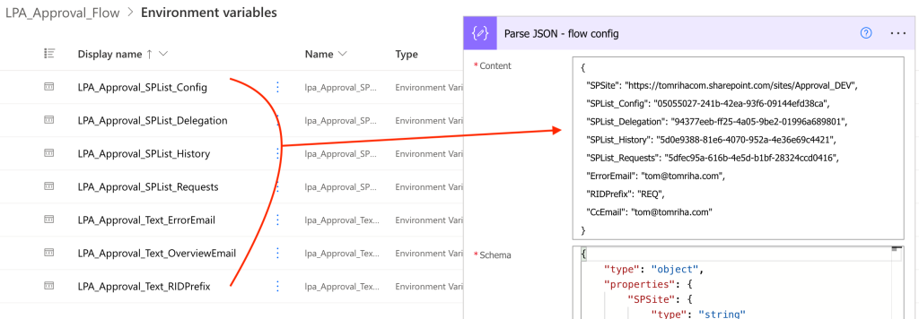Power Automate flow configuration